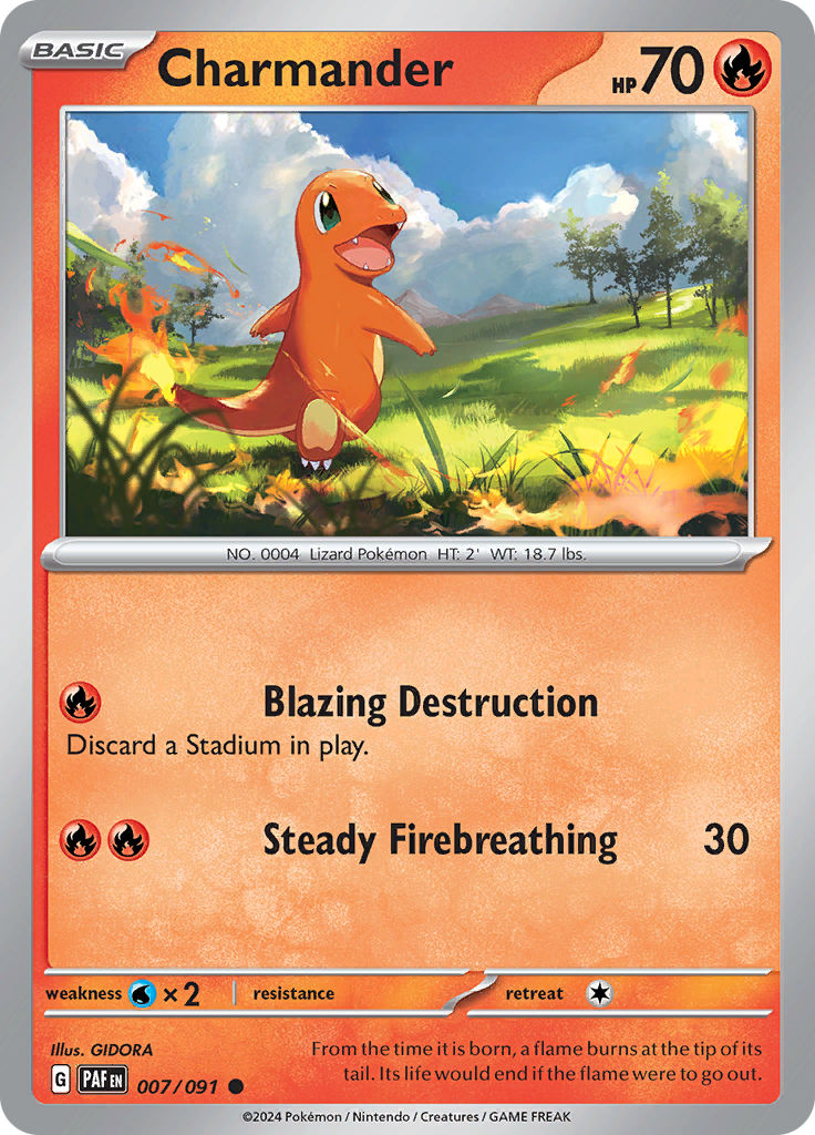 Charmander - Reverse Holo - Paldean Fates #007