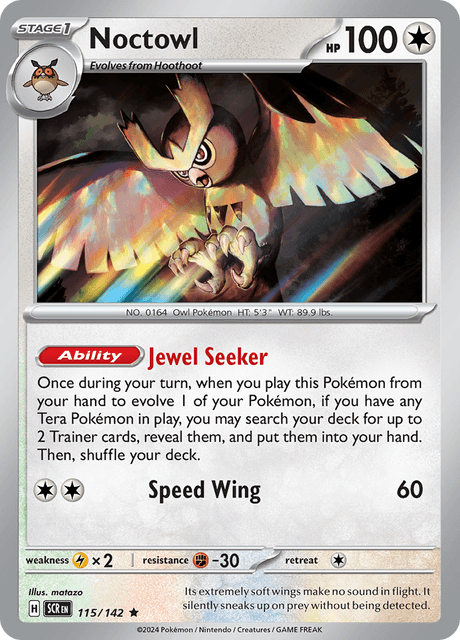 Noctowl - Reverse Holo - Stellar Crown #115