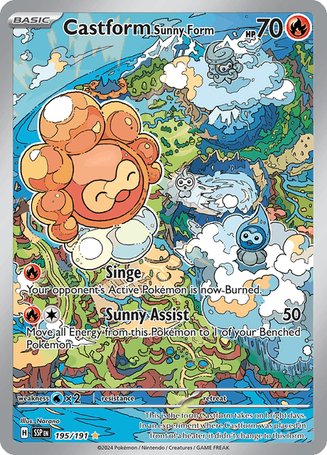 Castform Sunny Form - Surging Sparks #195