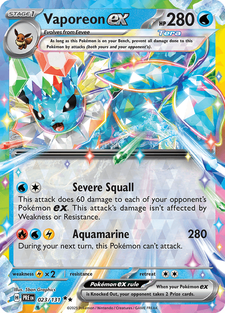 Vaporeon EX - Holo - Prismatic Evolutions #023