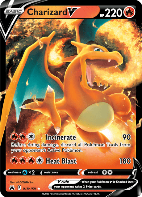 Charizard V - Holo - Crown Zenith #018