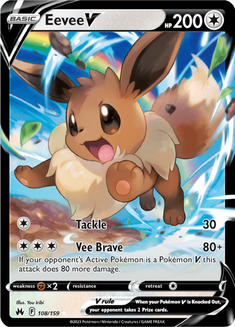 Eevee V - Holo - Crown Zenith #108